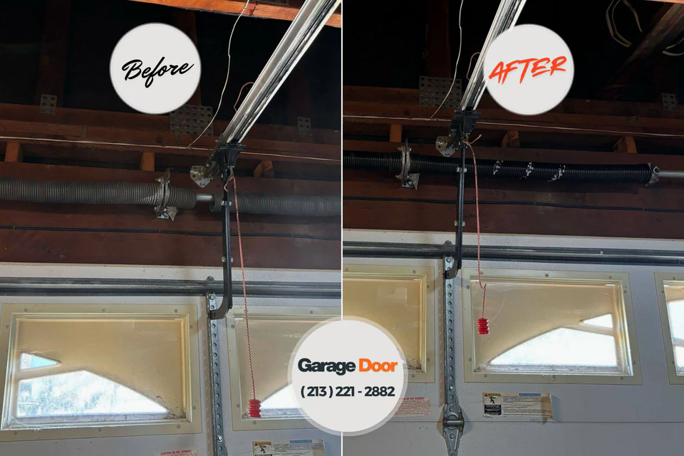 Before and after: garage door repair Pleasantville, NJ